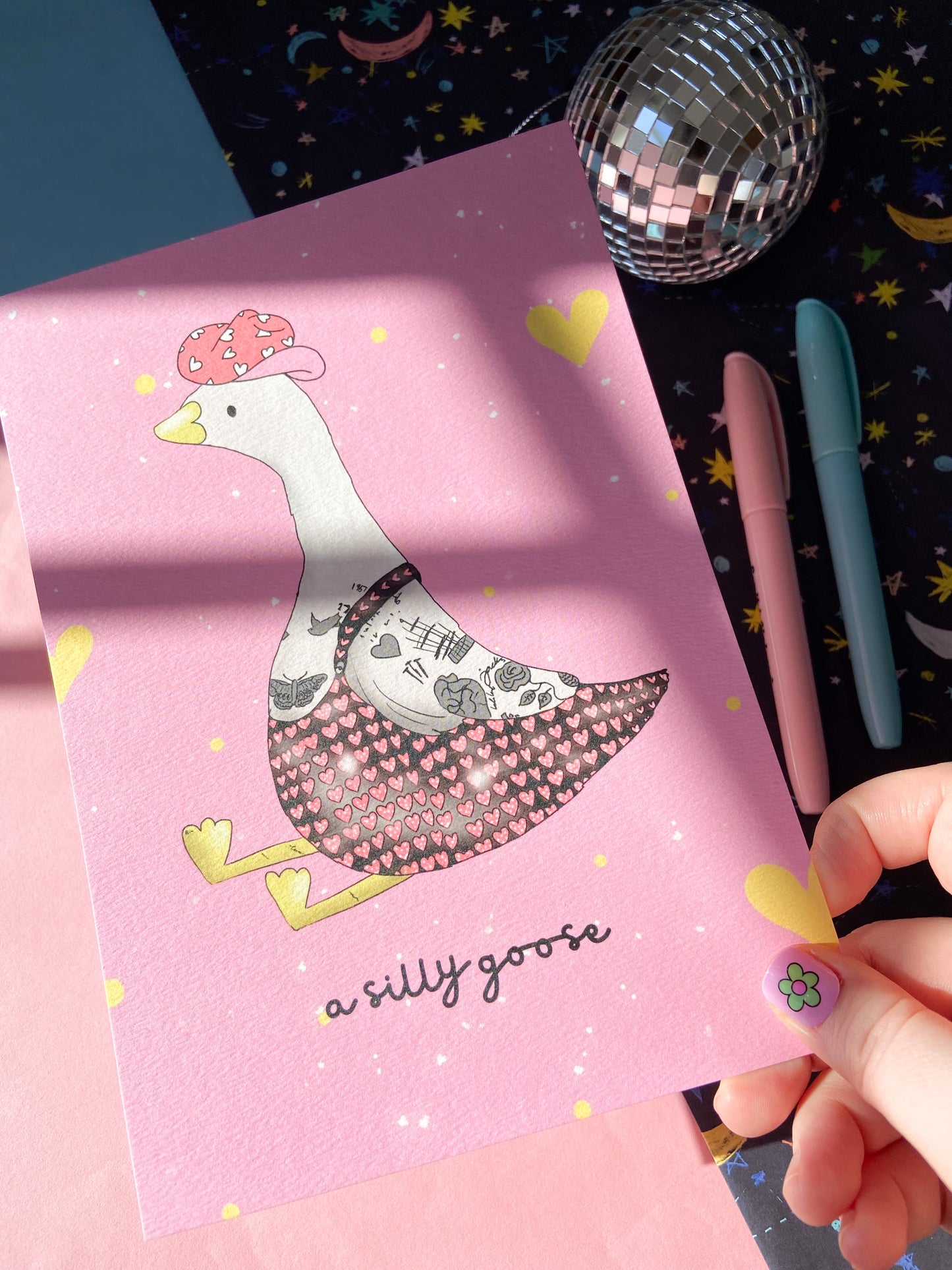 Silly Goose Postcard or Print, Harries Gift