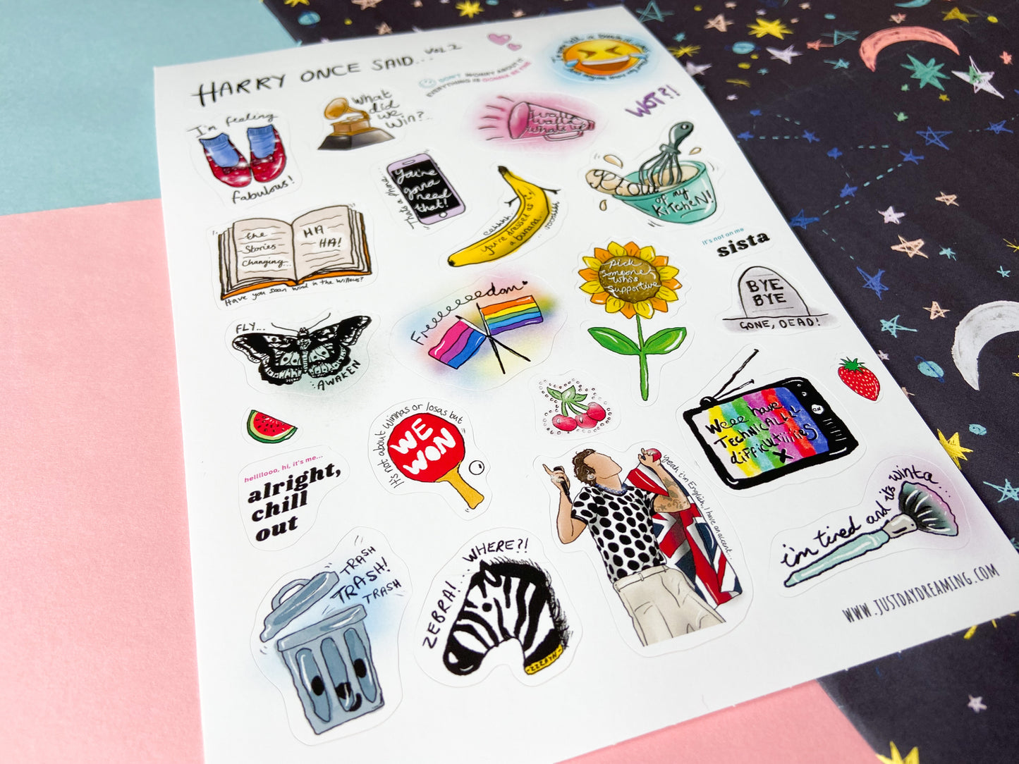 Harry Once Said Sticker Sets, Iconic Quotes