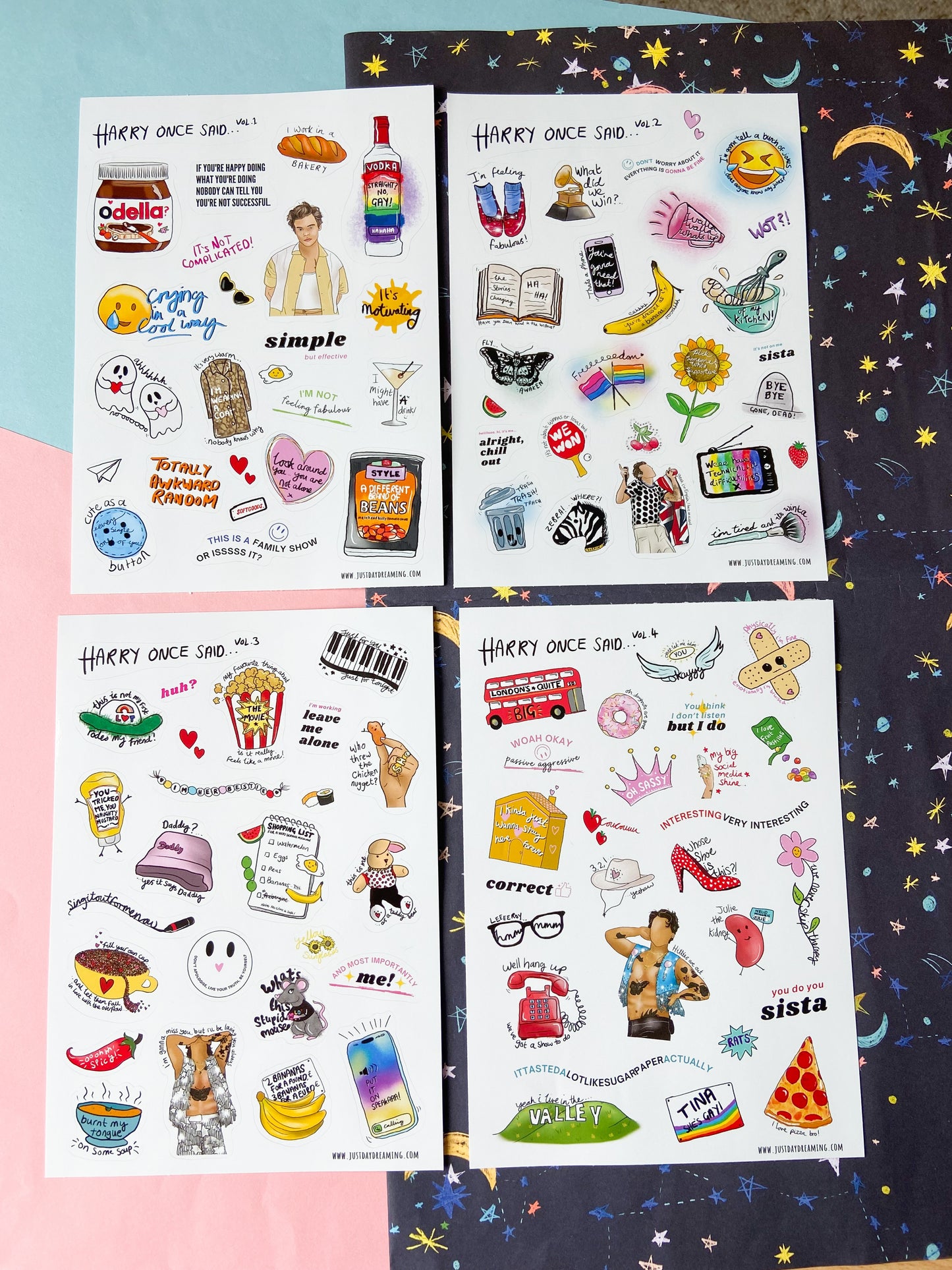 Harry Once Said Sticker Sets, Iconic Quotes