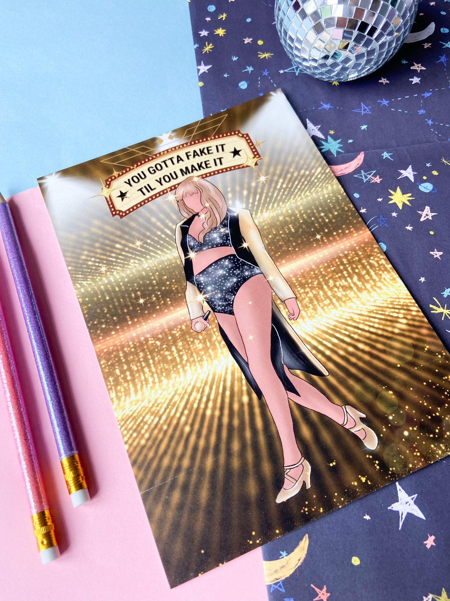 Taylor Fake it Make it Pearlised A5 Print