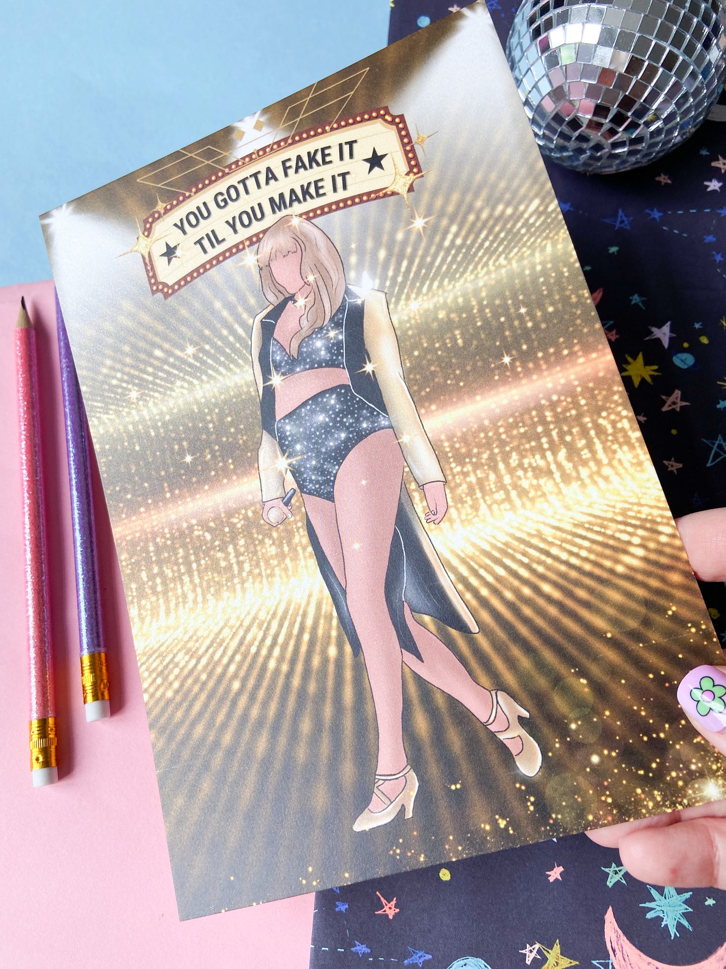 Taylor Fake it Make it Pearlised A5 Print