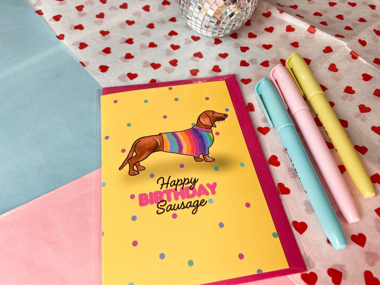 Happy Birthday Sausage Dog Card