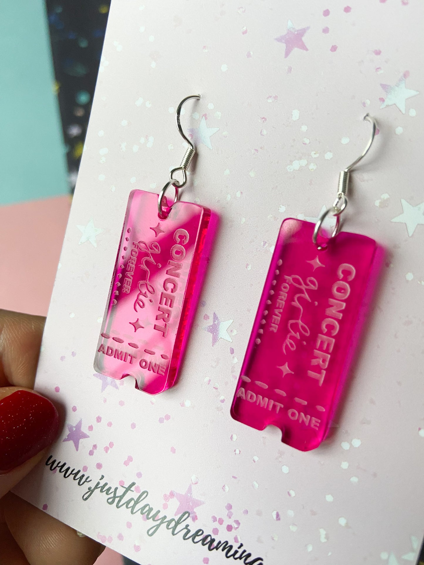 Concert Girlie Ticket Earrings