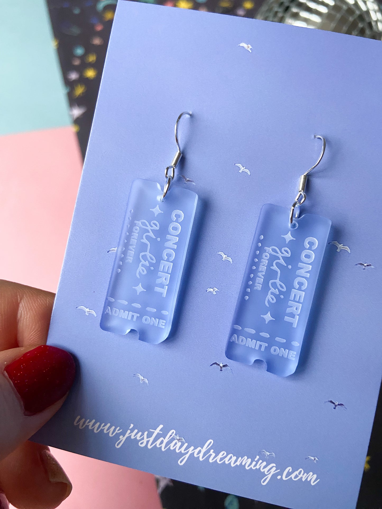 Concert Girlie Ticket Earrings