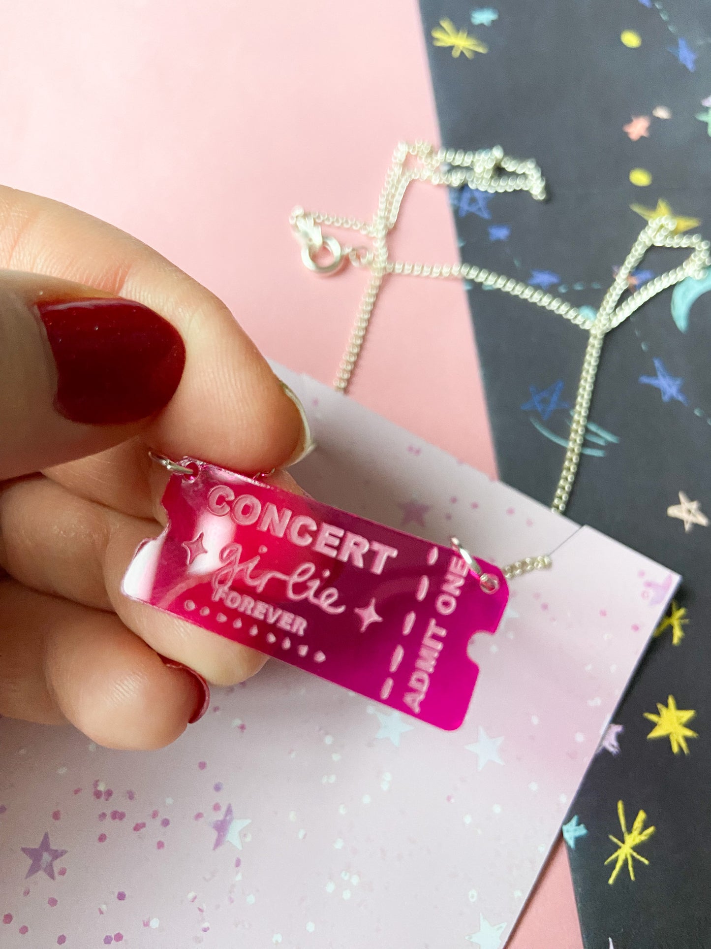 Concert Girlie Ticket Necklace