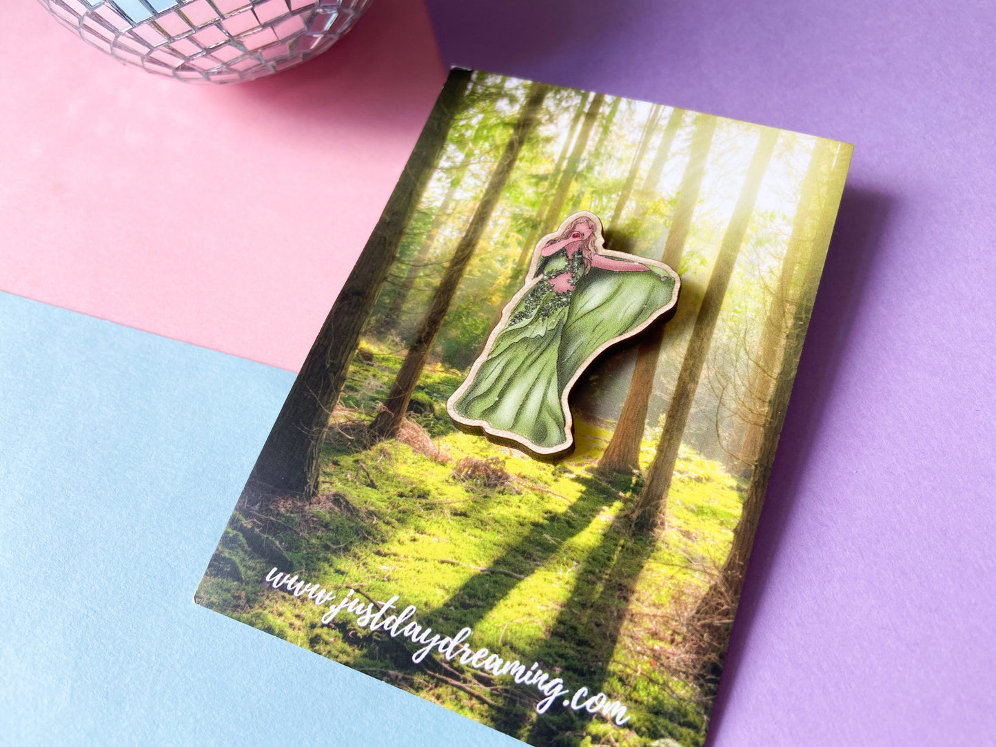 Taylor Folkmore Pin Badge, Wooden Brooch