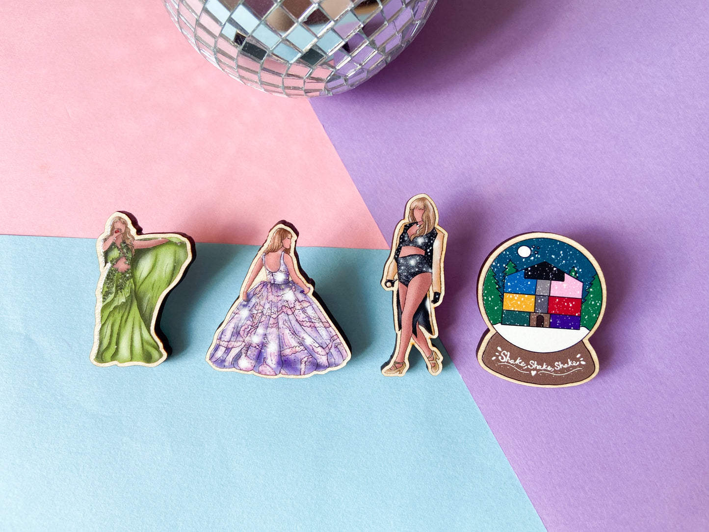 Taylor Enchanted Pin Badge, Wooden Brooch