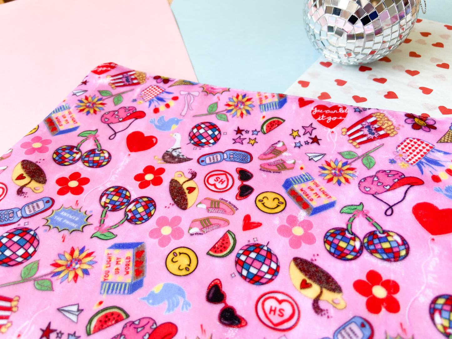Cou Cou Print Velvet Pouch, Harry Coded Gift