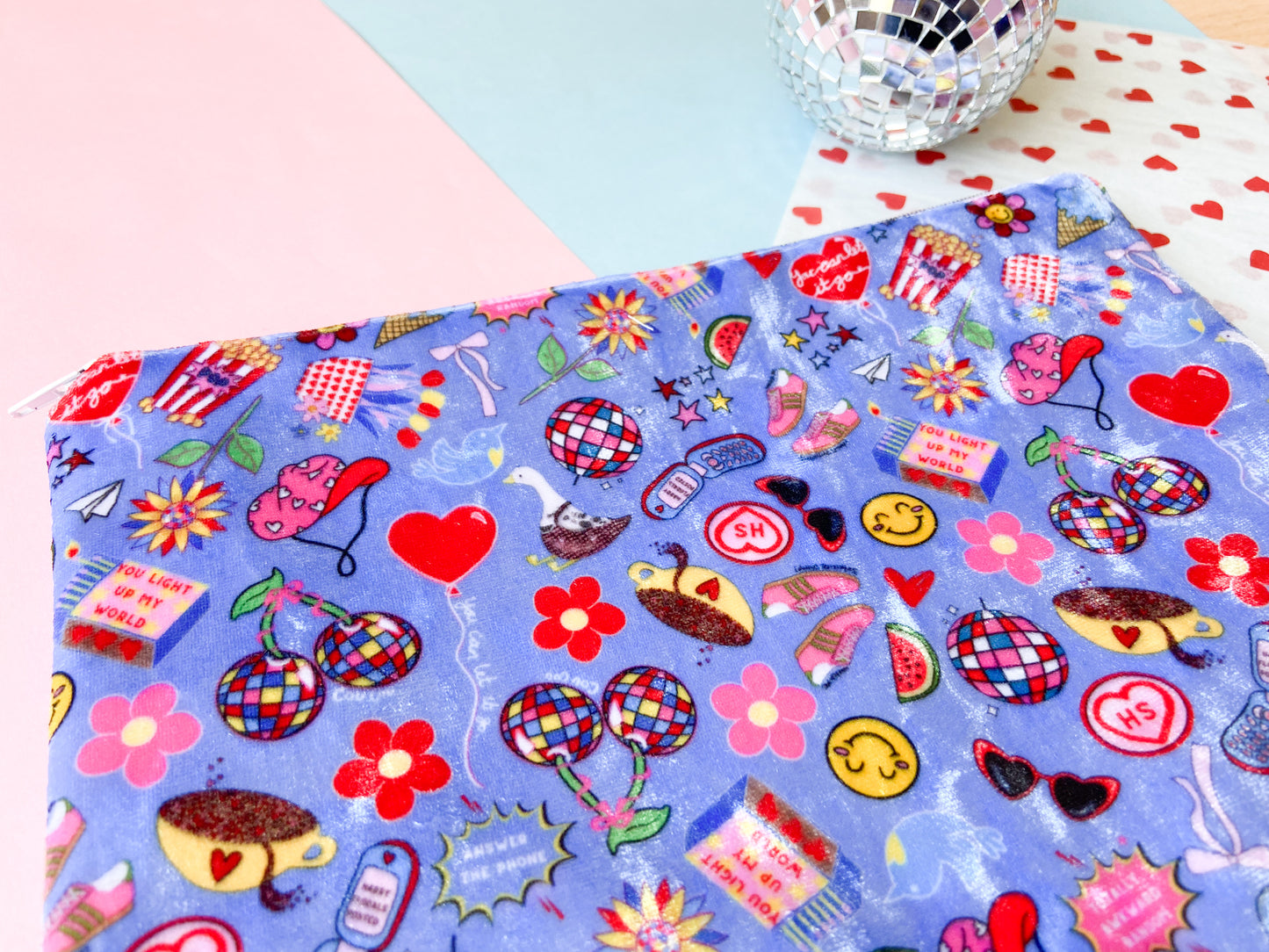 Cou Cou Print Velvet Pouch, Harry Coded Gift