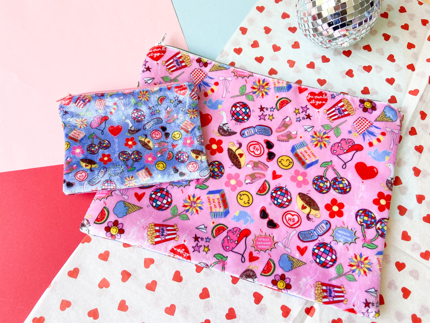 Cou Cou Print Velvet Pouch, Harry Coded Gift