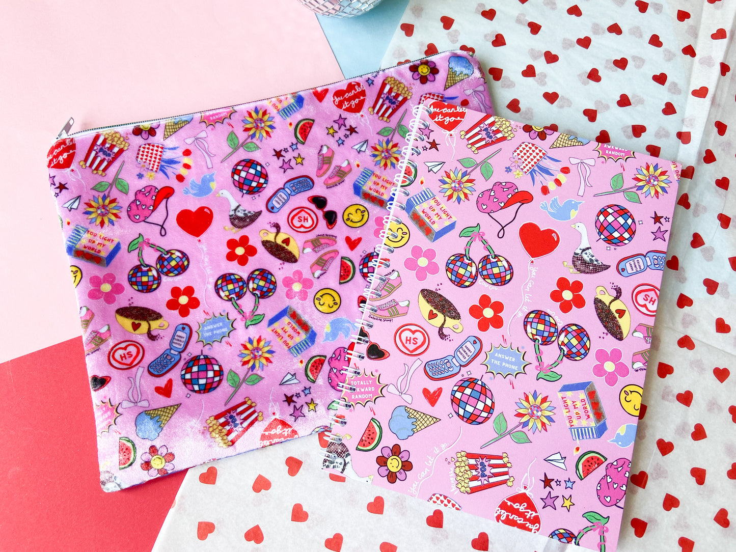 Cou Cou Print Velvet Pouch, Harry Coded Gift