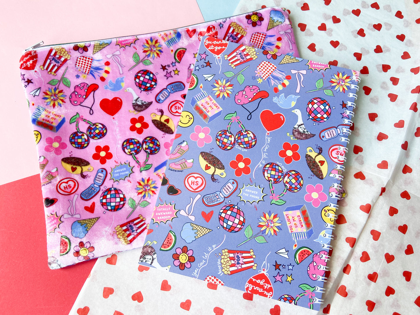 Cou Cou Print Velvet Pouch, Harry Coded Gift