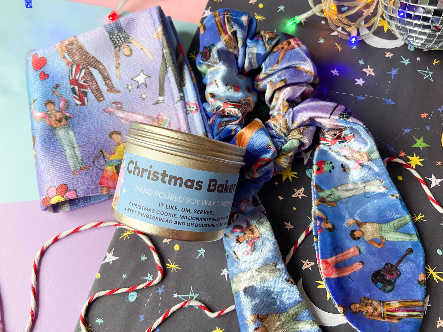 Christmas Bakery Candle in Tin, Harry Coded Gift