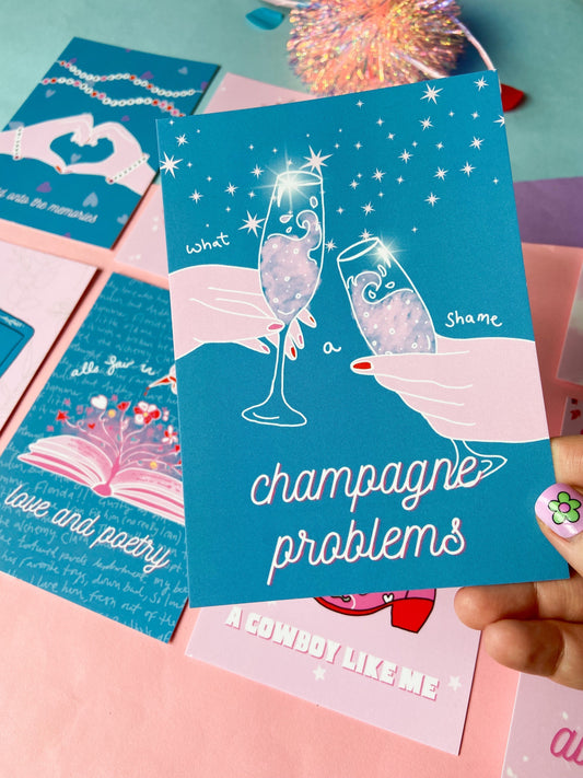 Champagne Problems Print, Swiftie Gift