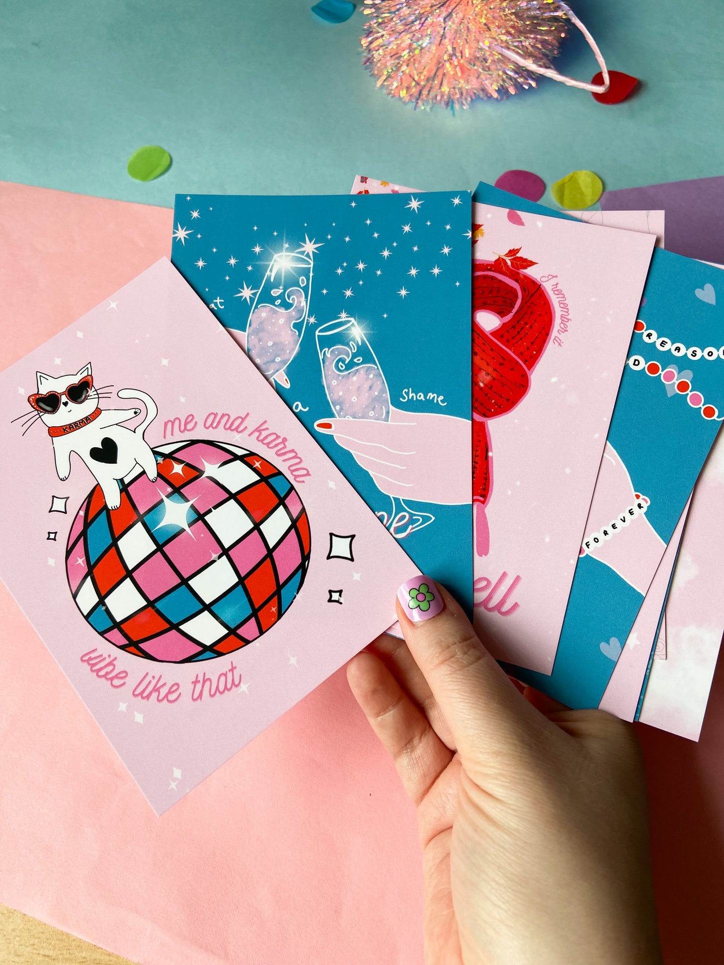 Taylor themed Postcard Set, Swiftie Gift