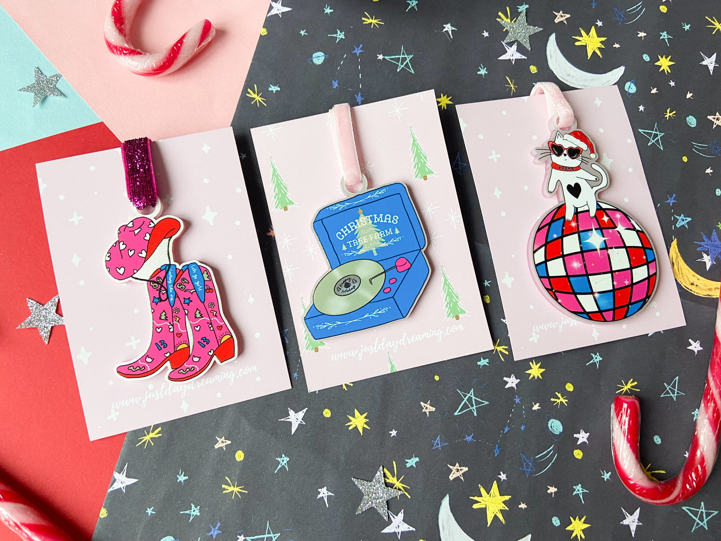 Cowboy Hat & Boots Tree Decoration, Taylor or Harries Gift