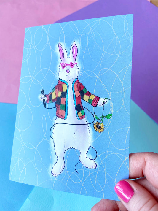 Easter Rabbit Postcard, Harries card