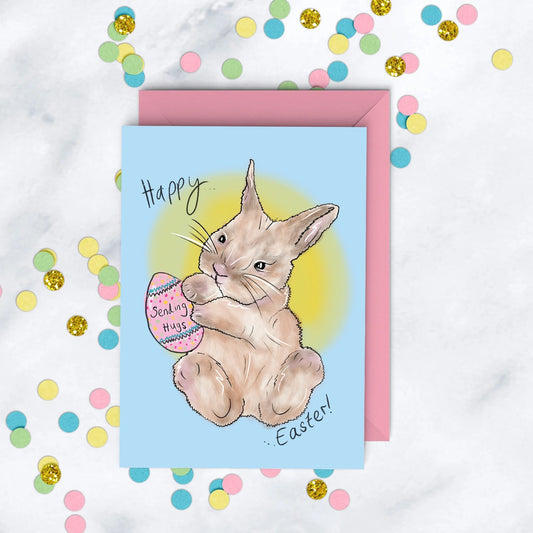 Easter Rabbit Hugs Card