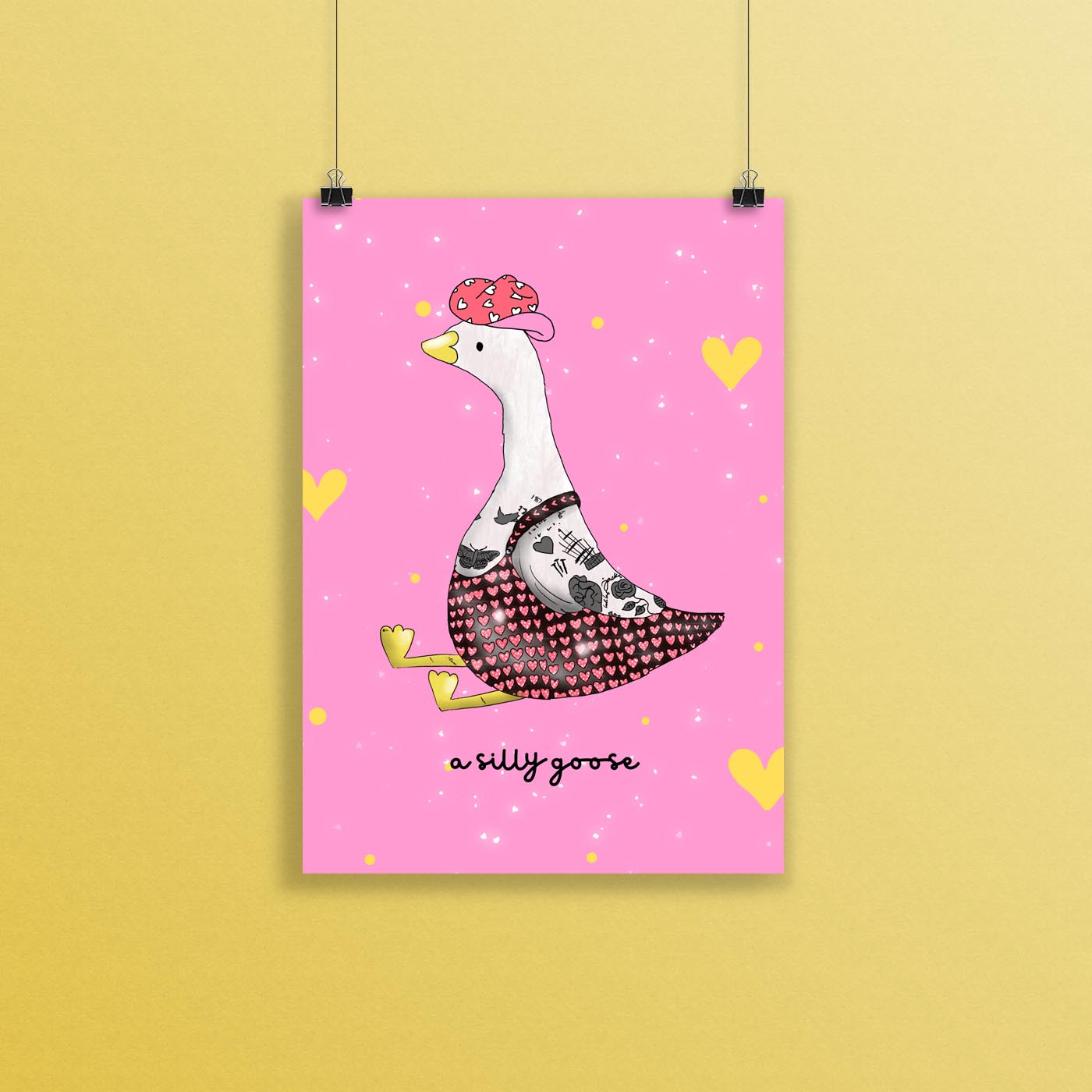 Silly Goose Postcard or Print, Harries Gift