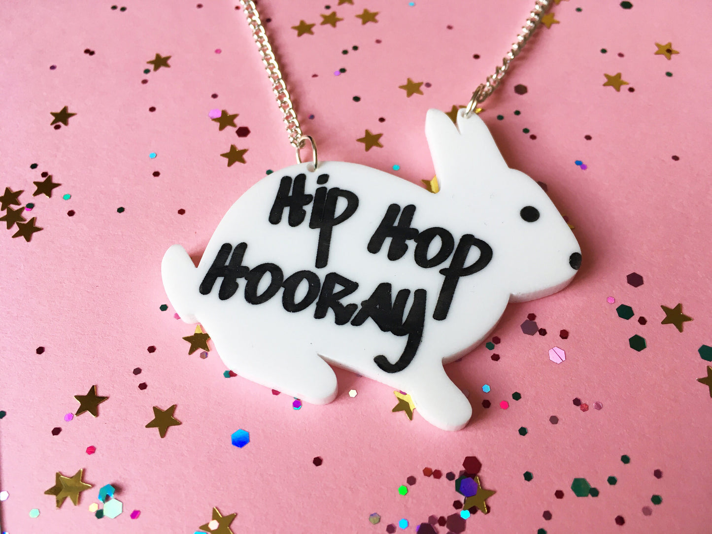 Hip Hop Rabbit Necklace, Animal Jewellery