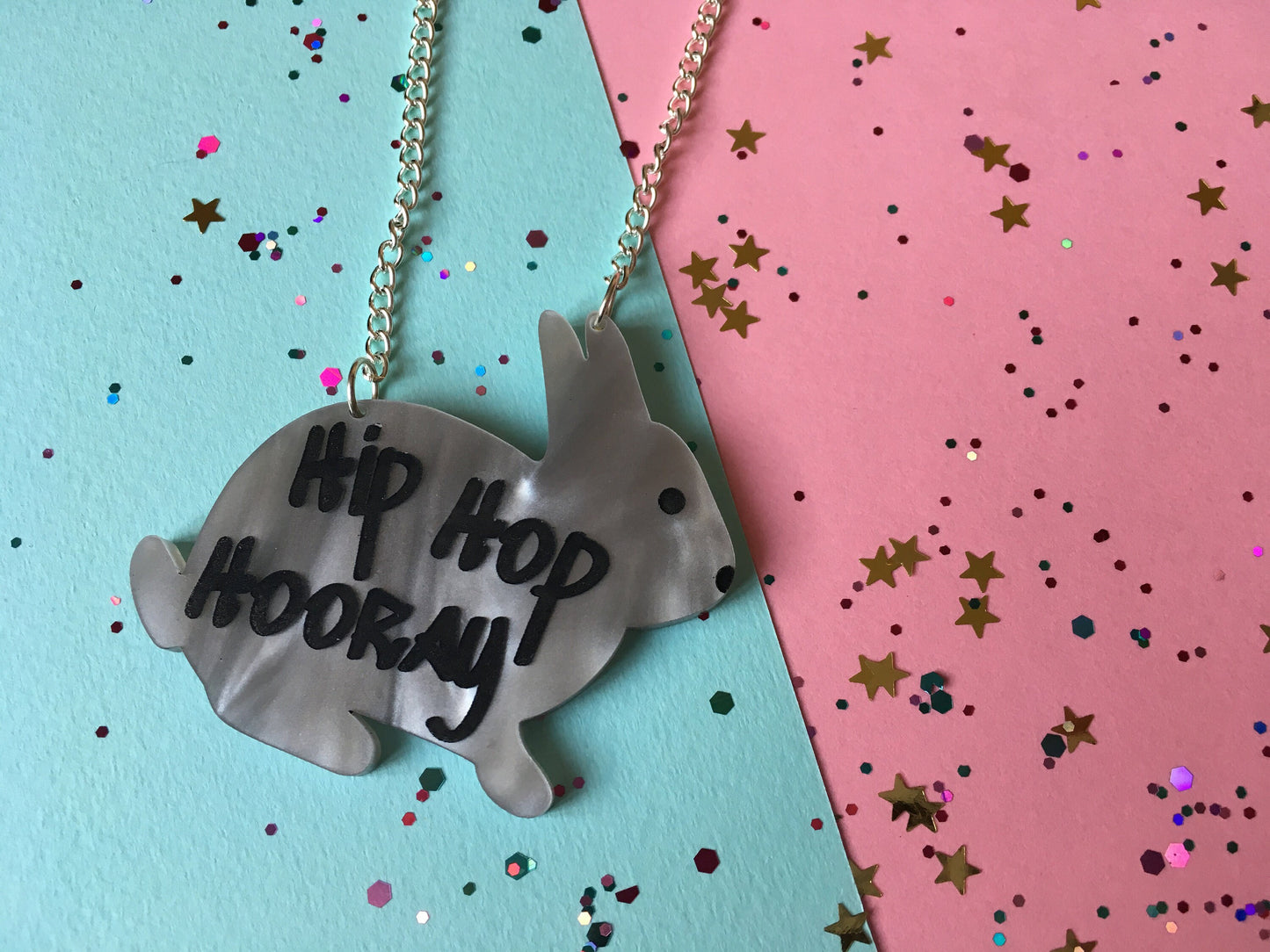 Hip Hop Rabbit Necklace, Animal Jewellery