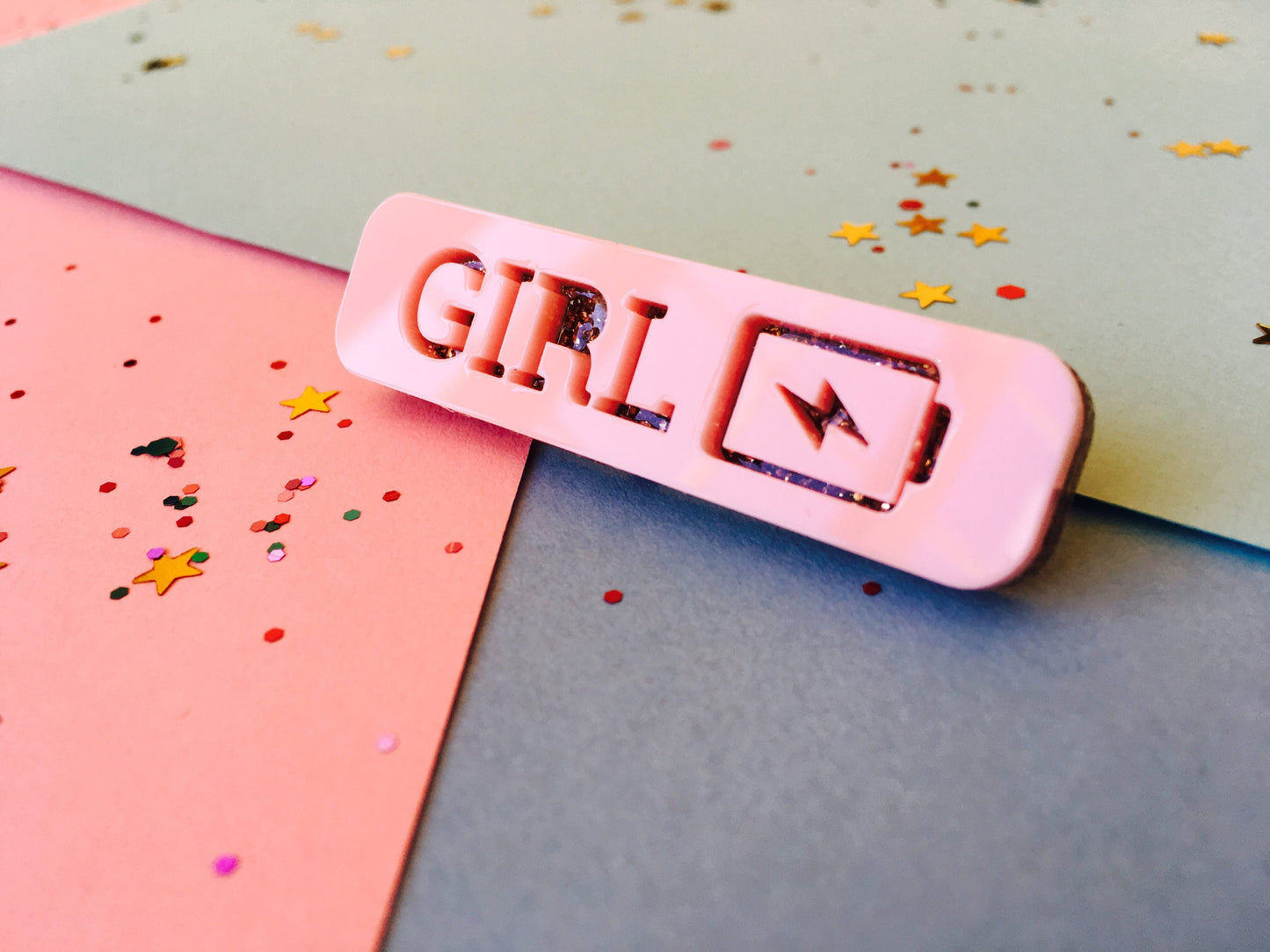 Girl Power Brooch, Women Empowerment Jewellery