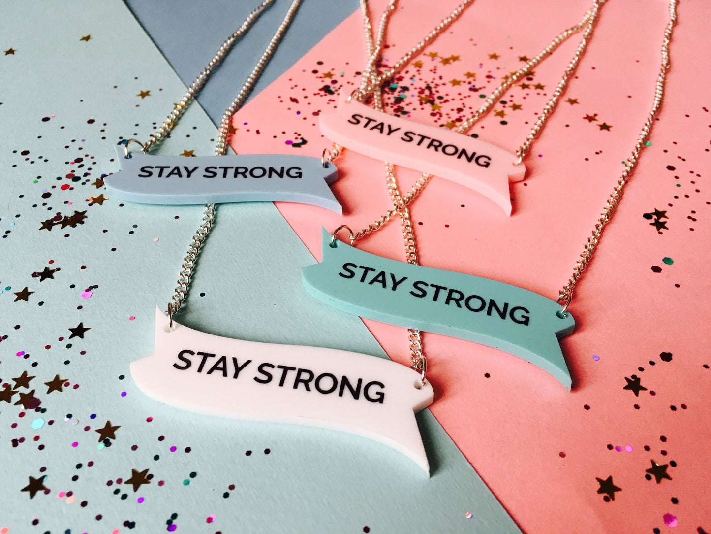 Stay Strong Necklace, Positivity Jewellery