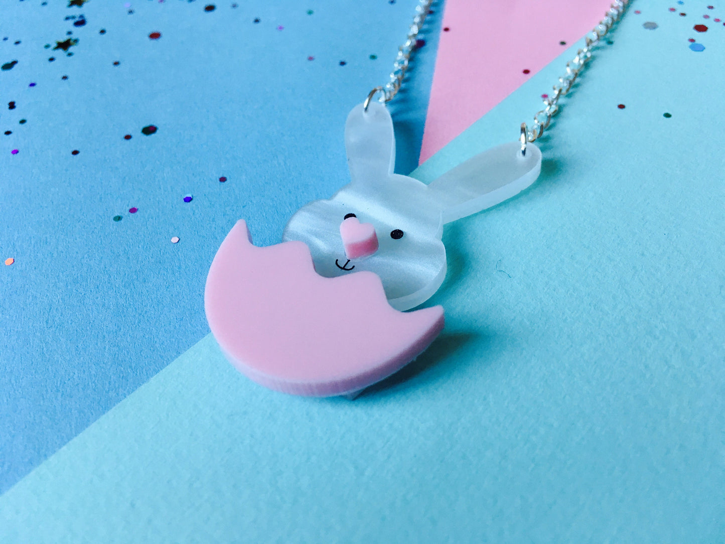 Easter Rabbit Necklace, Spring Bunny Jewellery