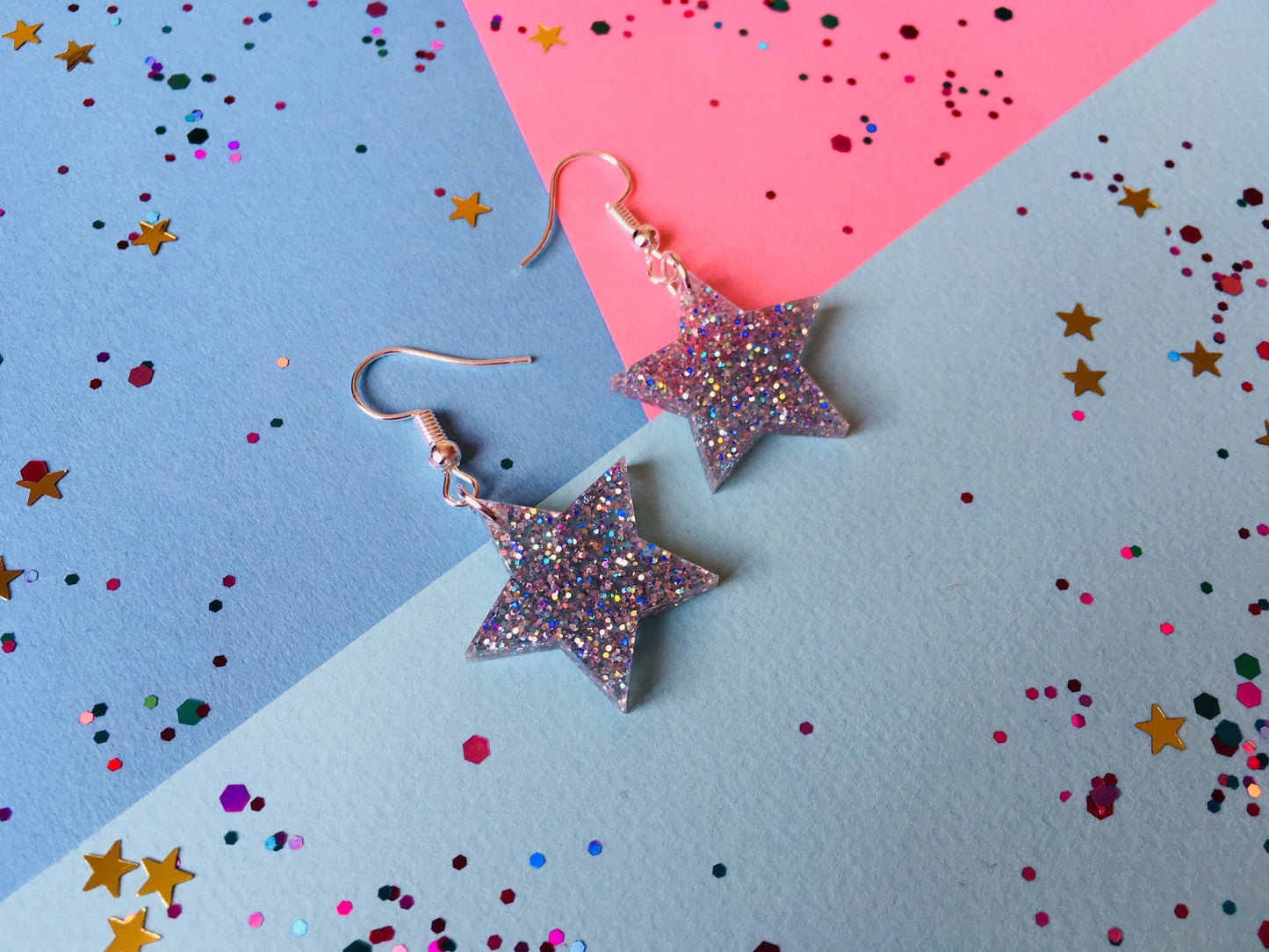 Star Jewellery, Colourful Acrylic Earrings