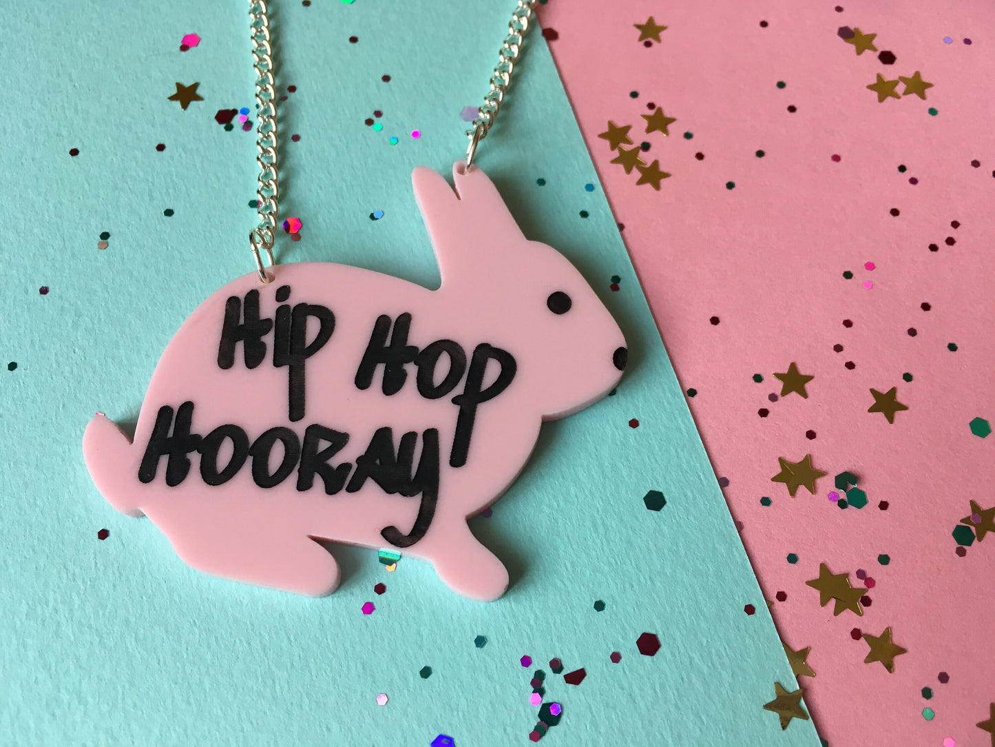 Hip Hop Rabbit Necklace, Animal Jewellery