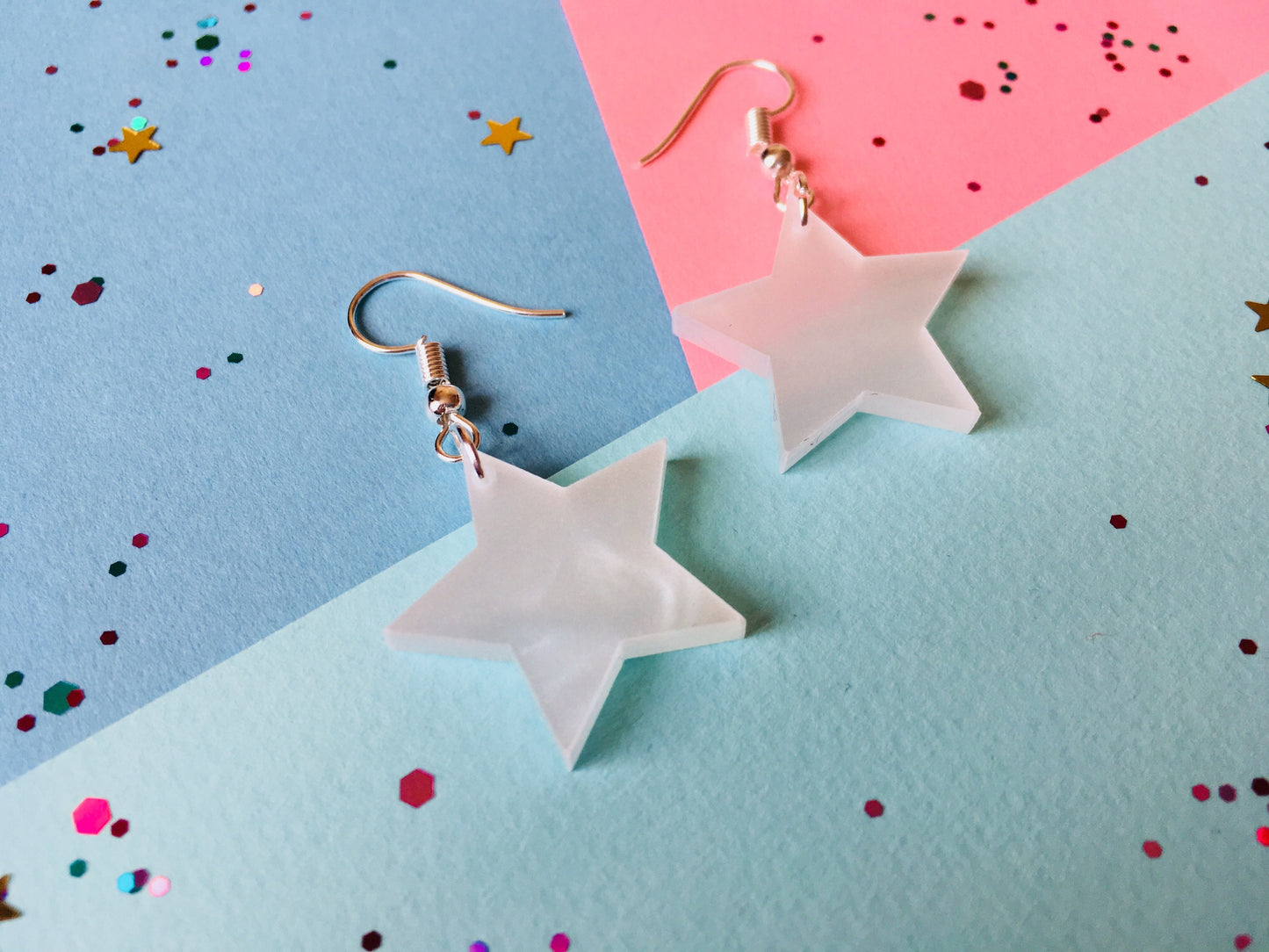 Star Jewellery, Colourful Acrylic Earrings