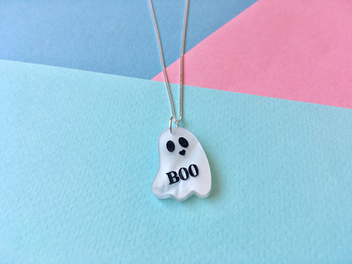 My Boo Necklace, Tiny Ghost, Halloween Jewellery