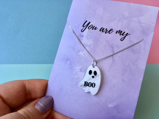My Boo Necklace, Tiny Ghost, Love Jewellery