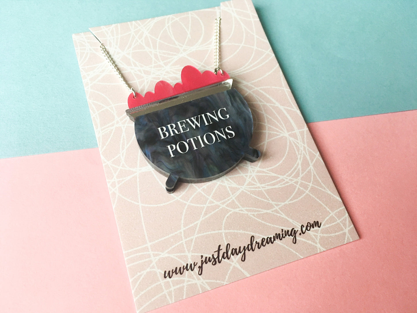 Brewing Potions Necklace, Halloween Jewellery