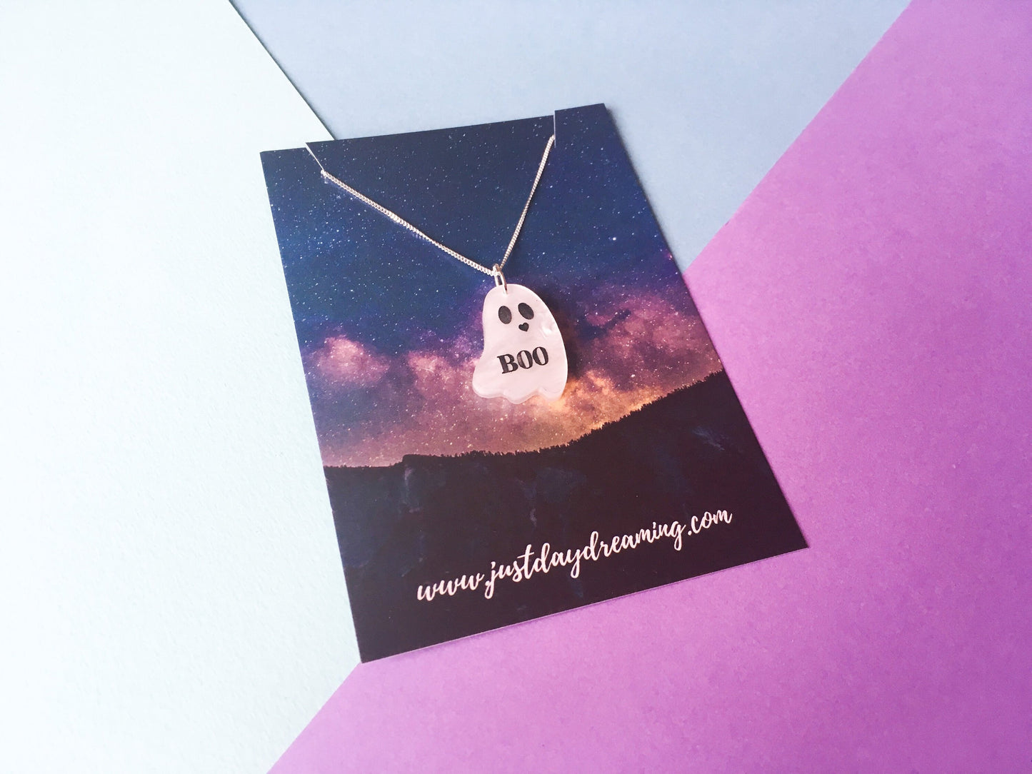 My Boo Necklace, Tiny Ghost, Halloween Jewellery