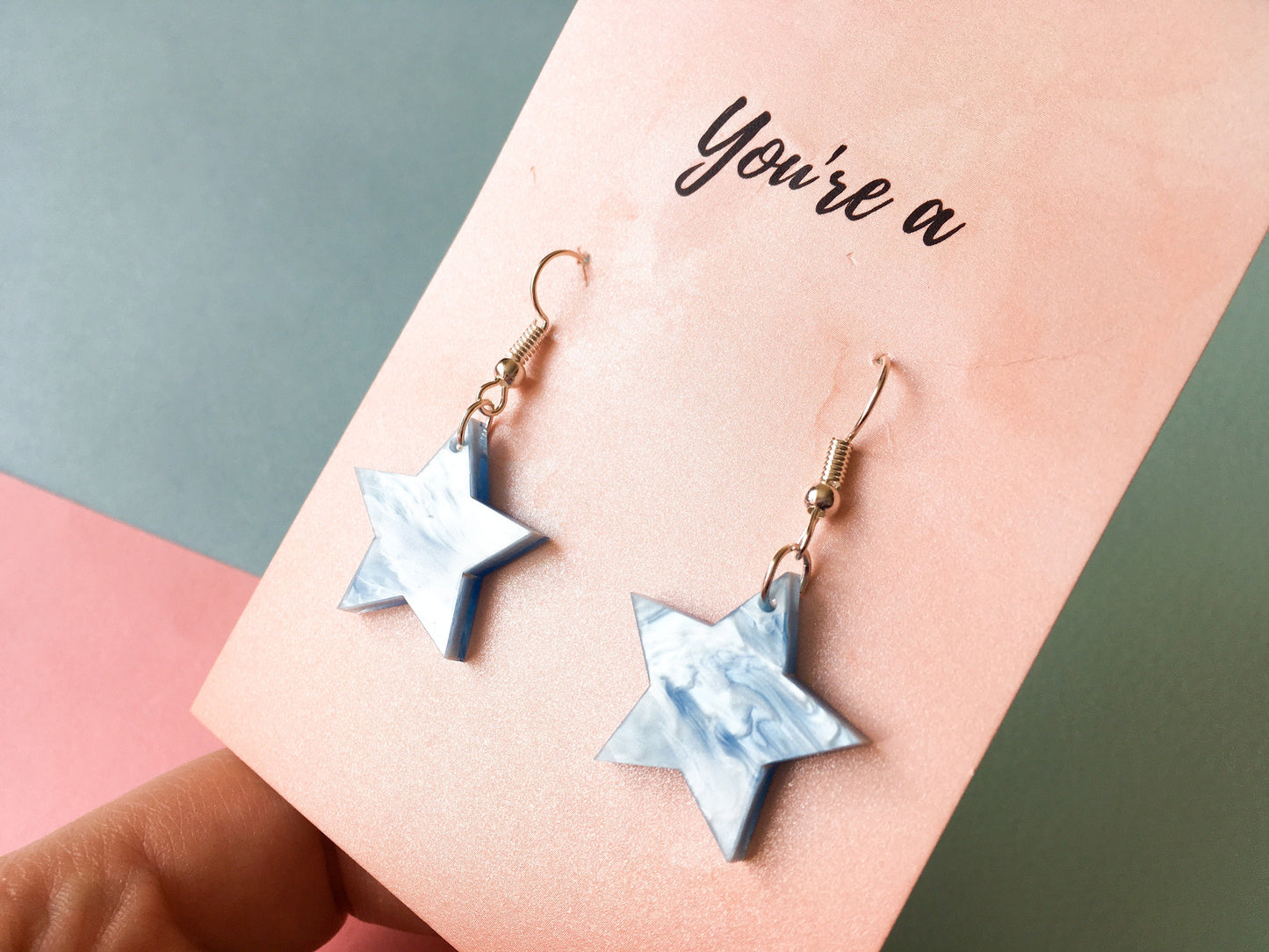 Star Jewellery, Colourful Acrylic Earrings