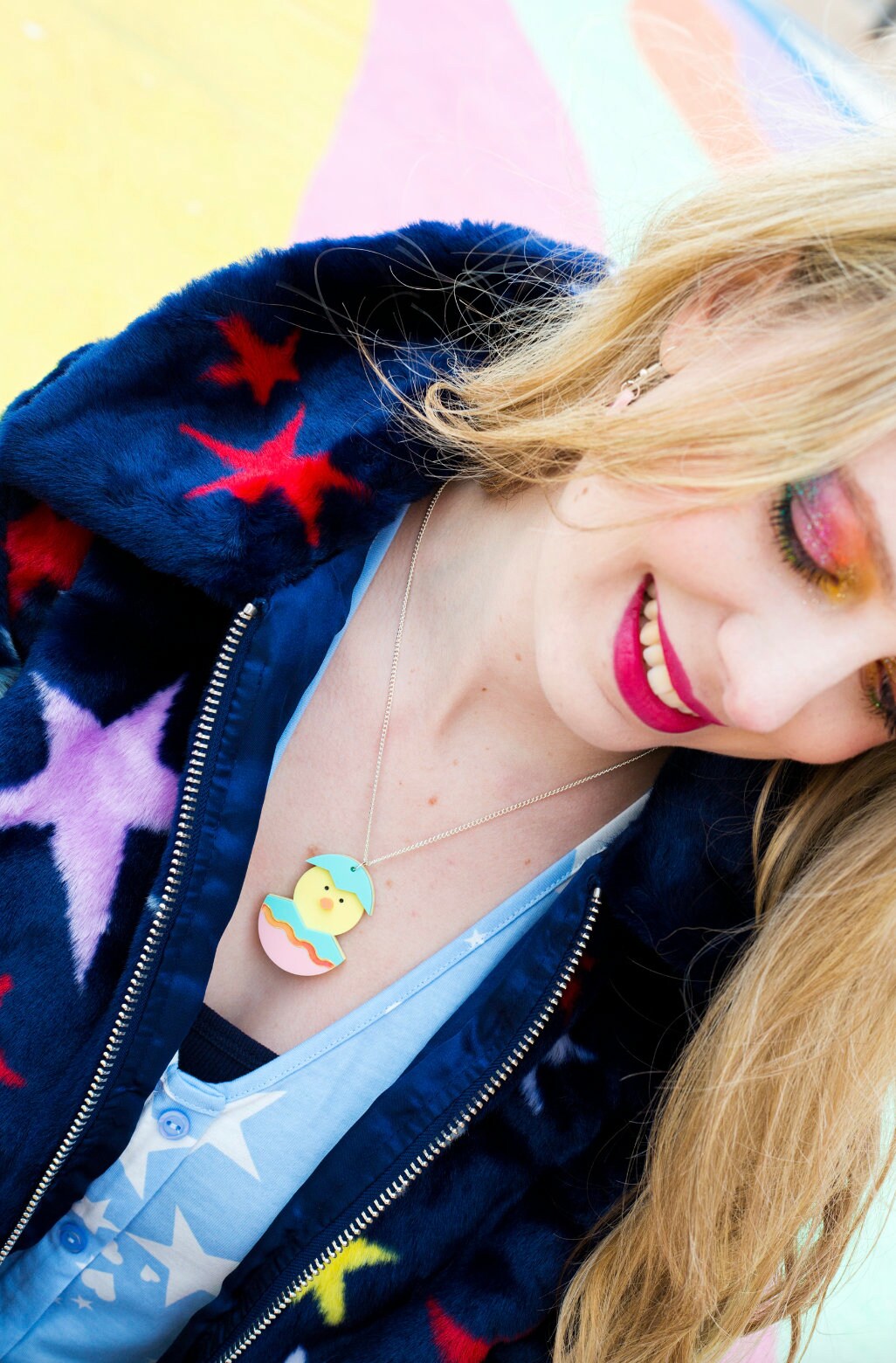 Easter Chick Necklace, Spring Jewellery