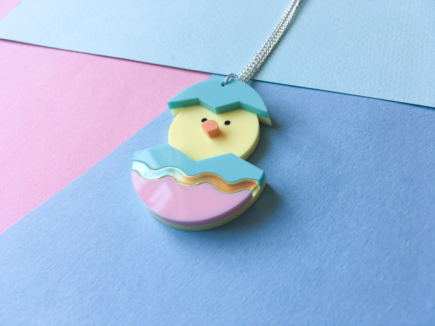 Easter Chick Necklace, Spring Jewellery