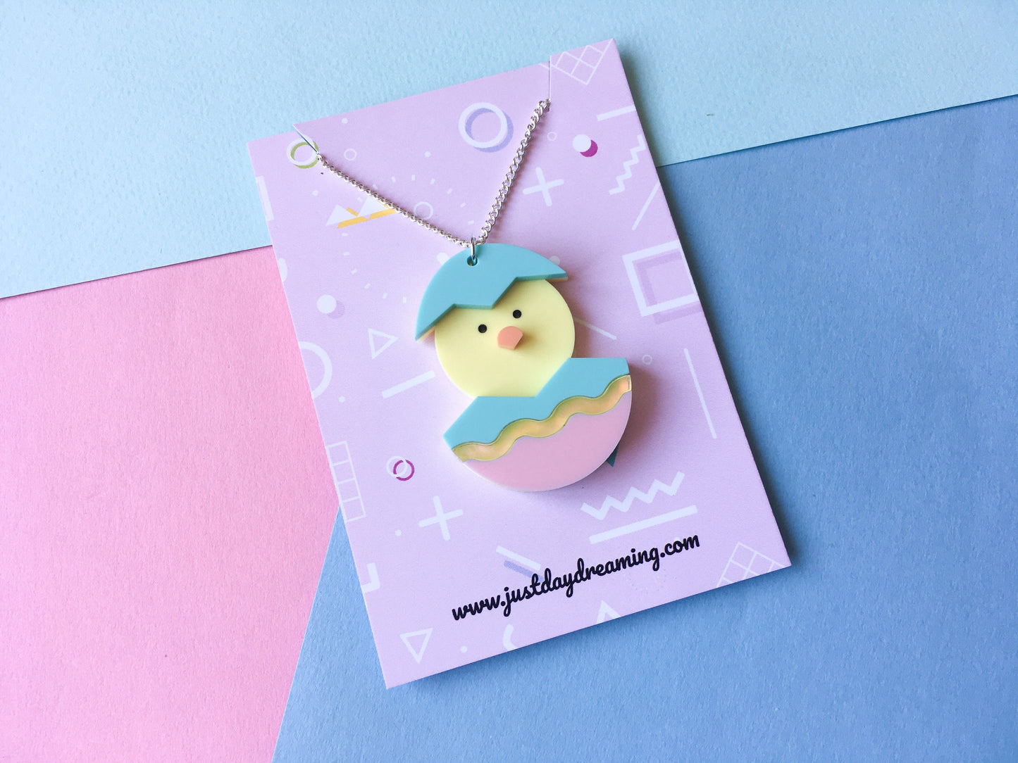 Easter Chick Necklace, Spring Jewellery
