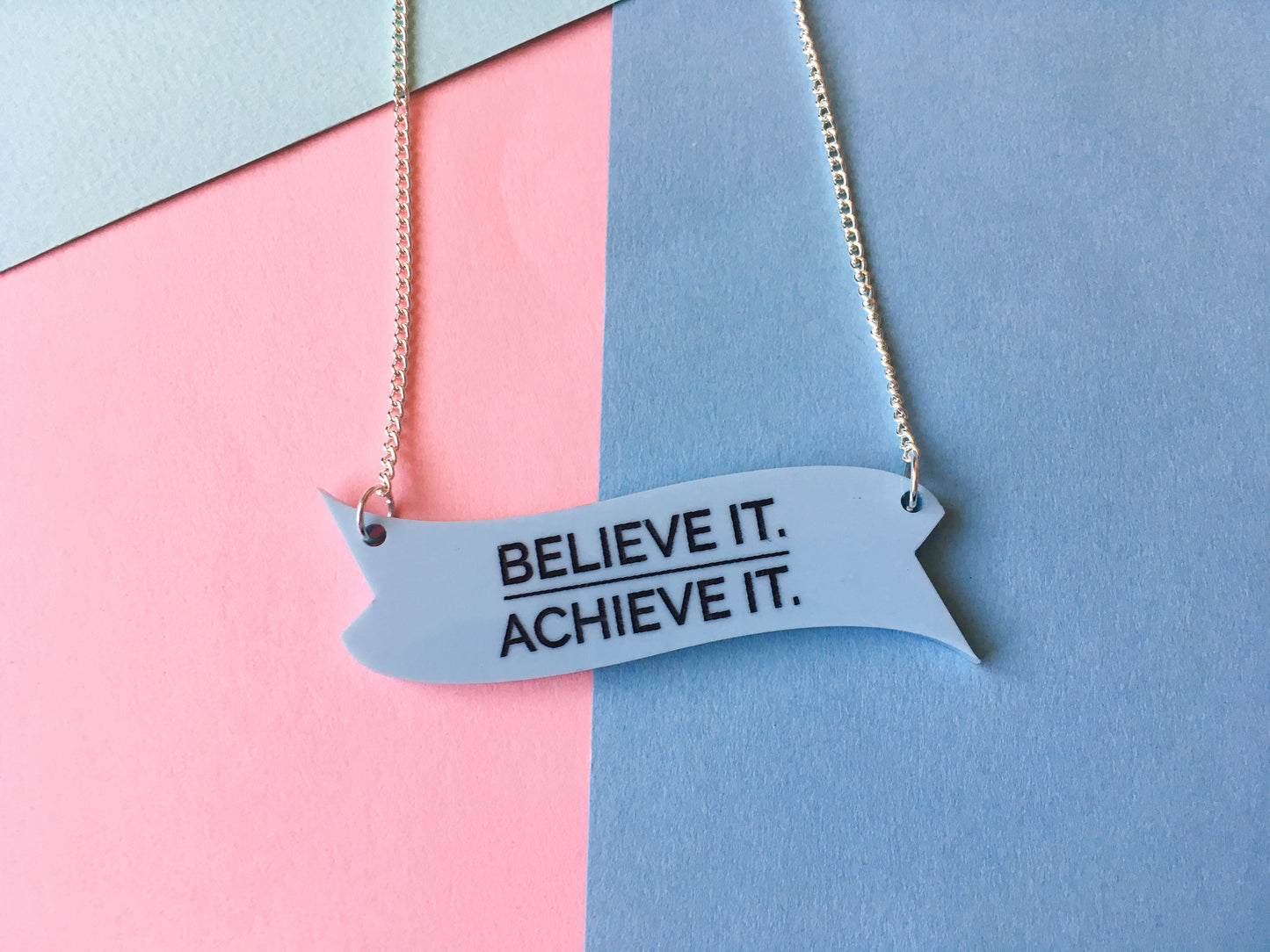 Believe it Achieve it Necklace, Motivational Jewellery