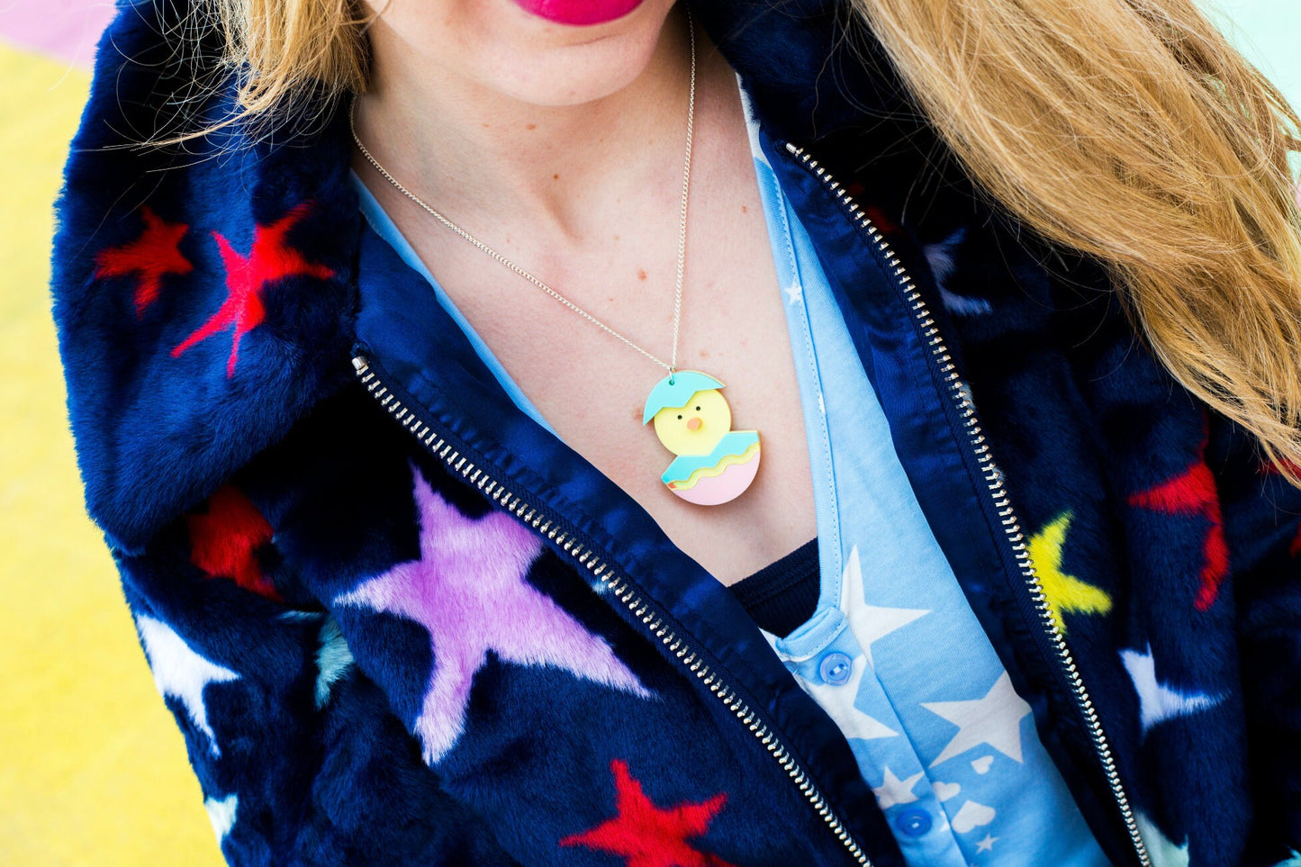 Easter Chick Necklace, Spring Jewellery