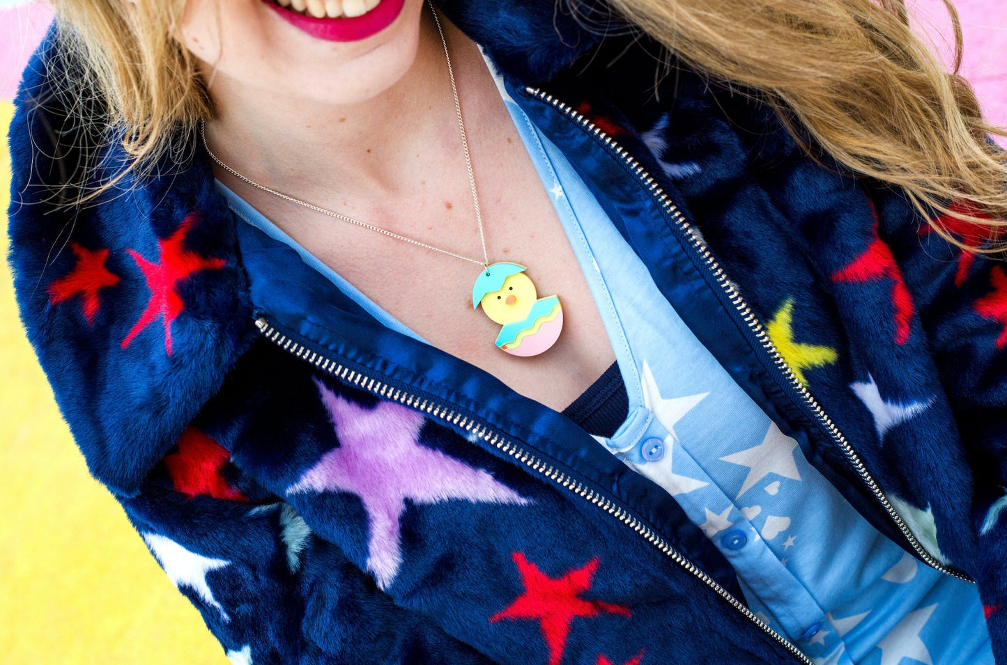 Easter Chick Necklace, Spring Jewellery
