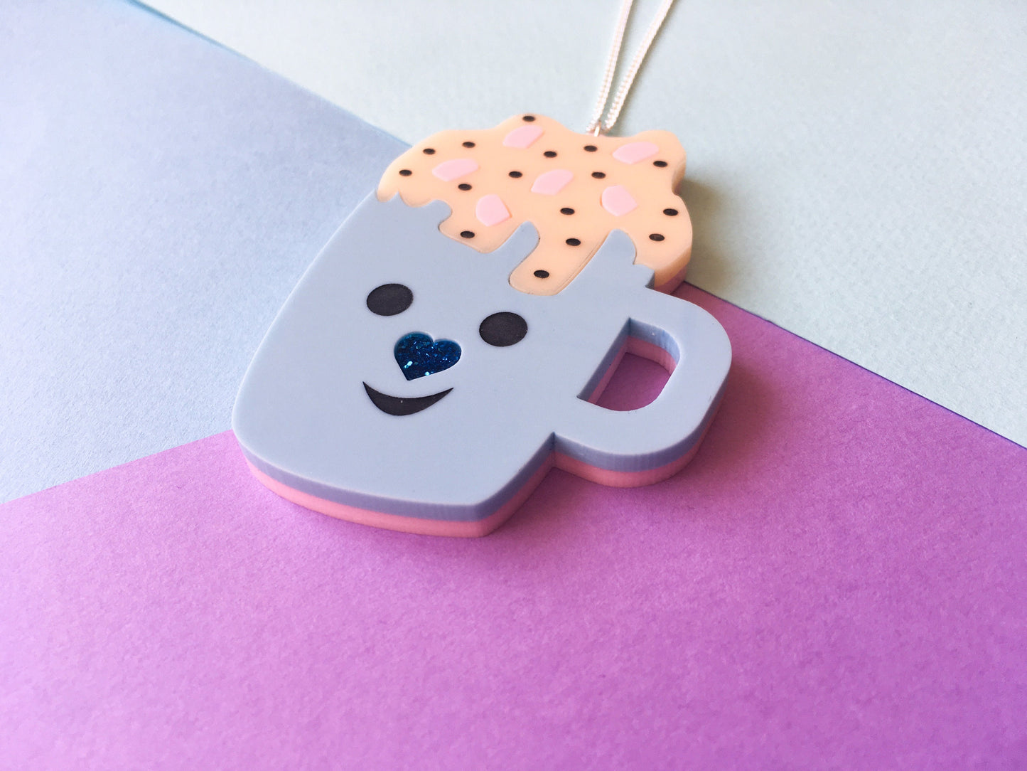 Hot Chocolate Mug Necklace, Cute Jewellery