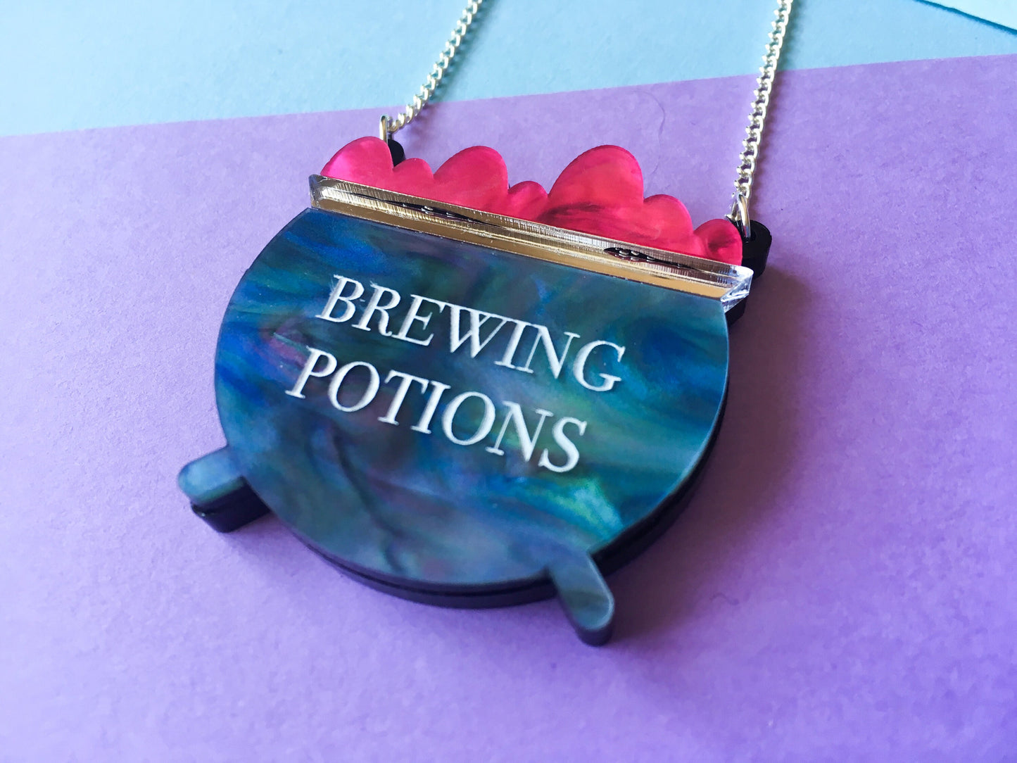 Brewing Potions Necklace, Halloween Jewellery