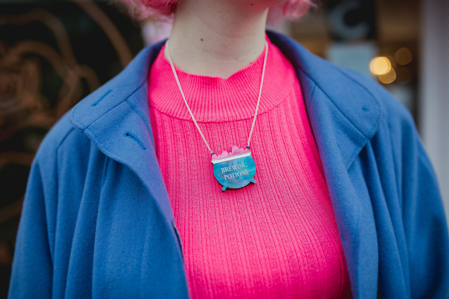 Brewing Potions Necklace, Halloween Jewellery