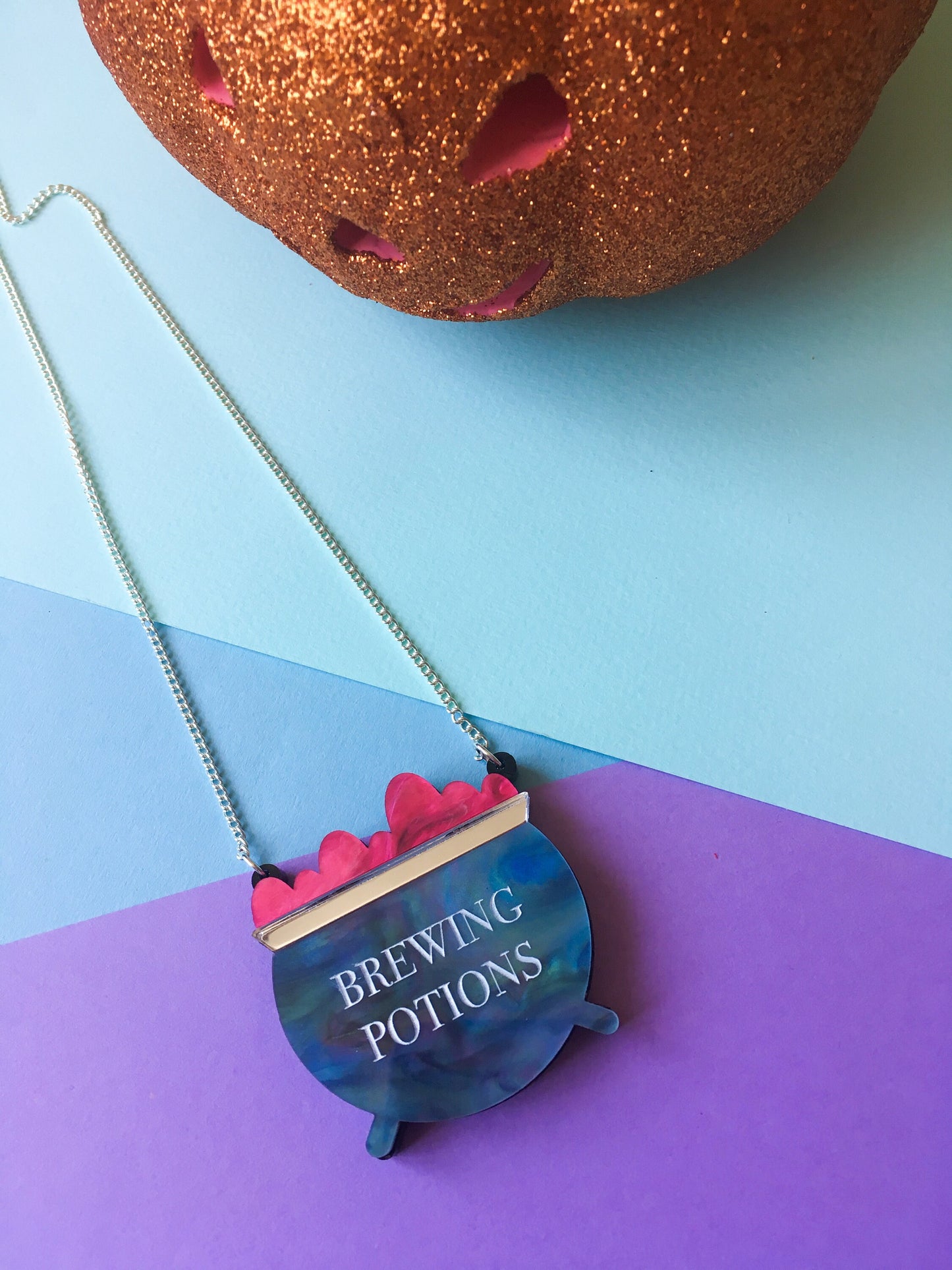 Brewing Potions Necklace, Halloween Jewellery
