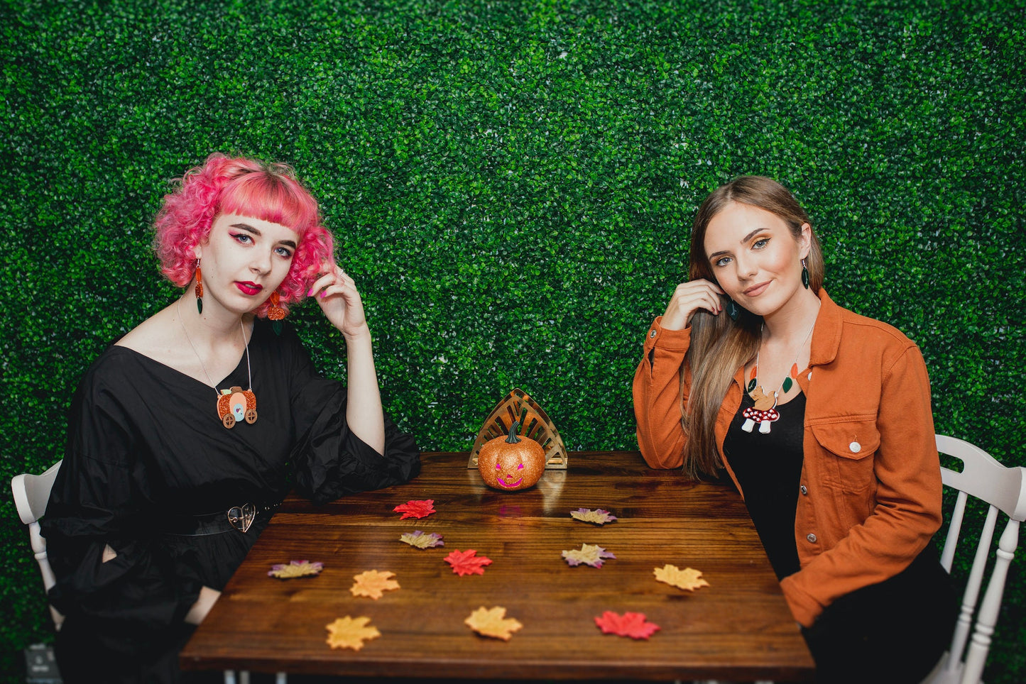 Orange Pumpkin Earrings, Autumn Outfit