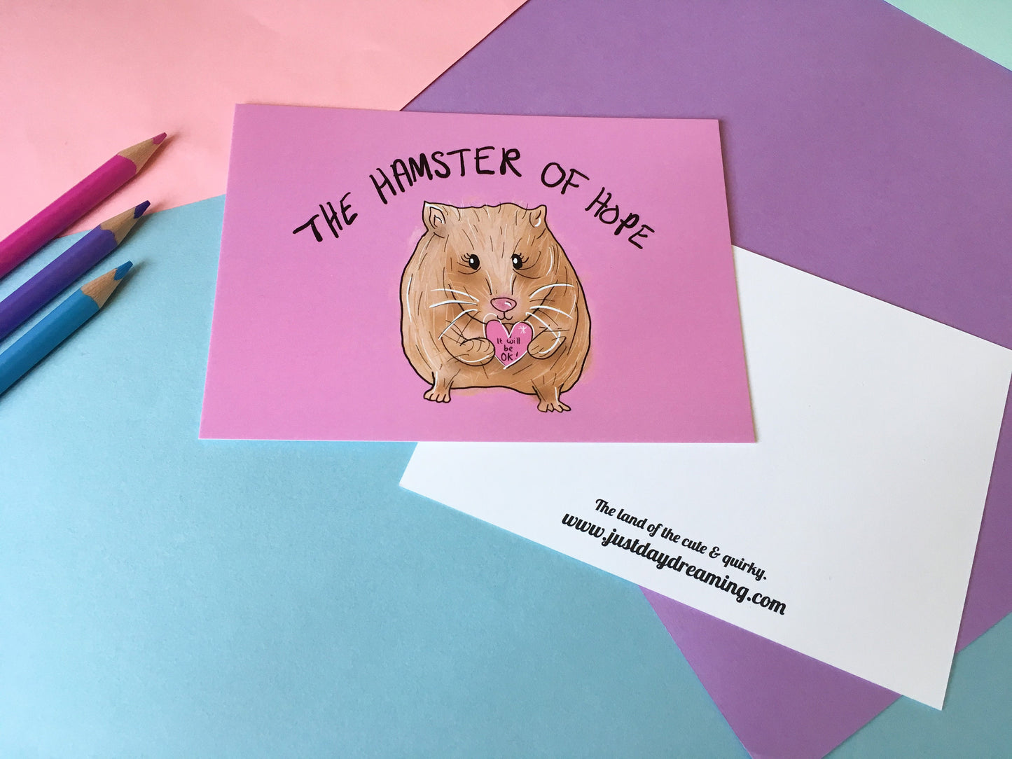 The Hamster of Hope A6 Motivational Postcard