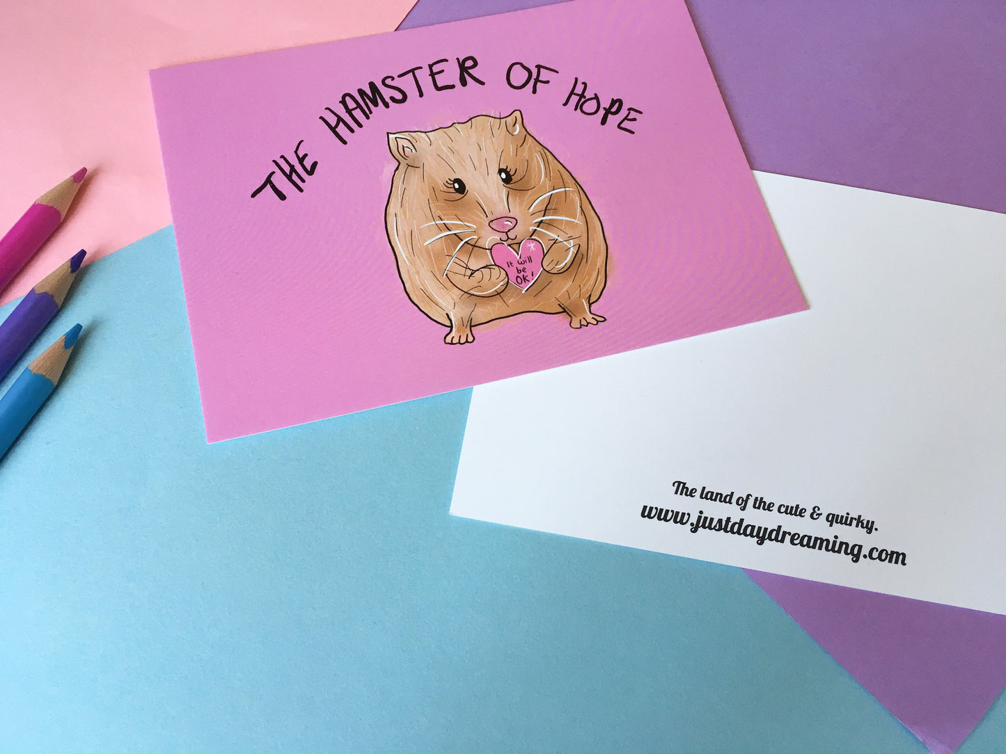 The Hamster of Hope A6 Motivational Postcard