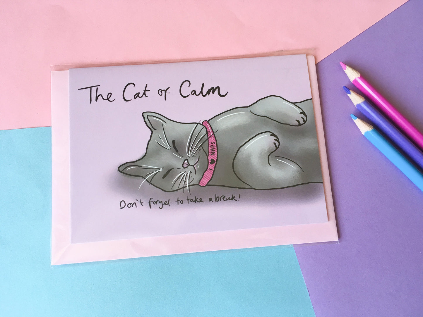 The Cat of Calm, A6 Motivational Greeting Card